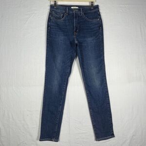 Revtown Blue Stretch Fitted Decade Denim High Rise Skinny Jeans Size 29